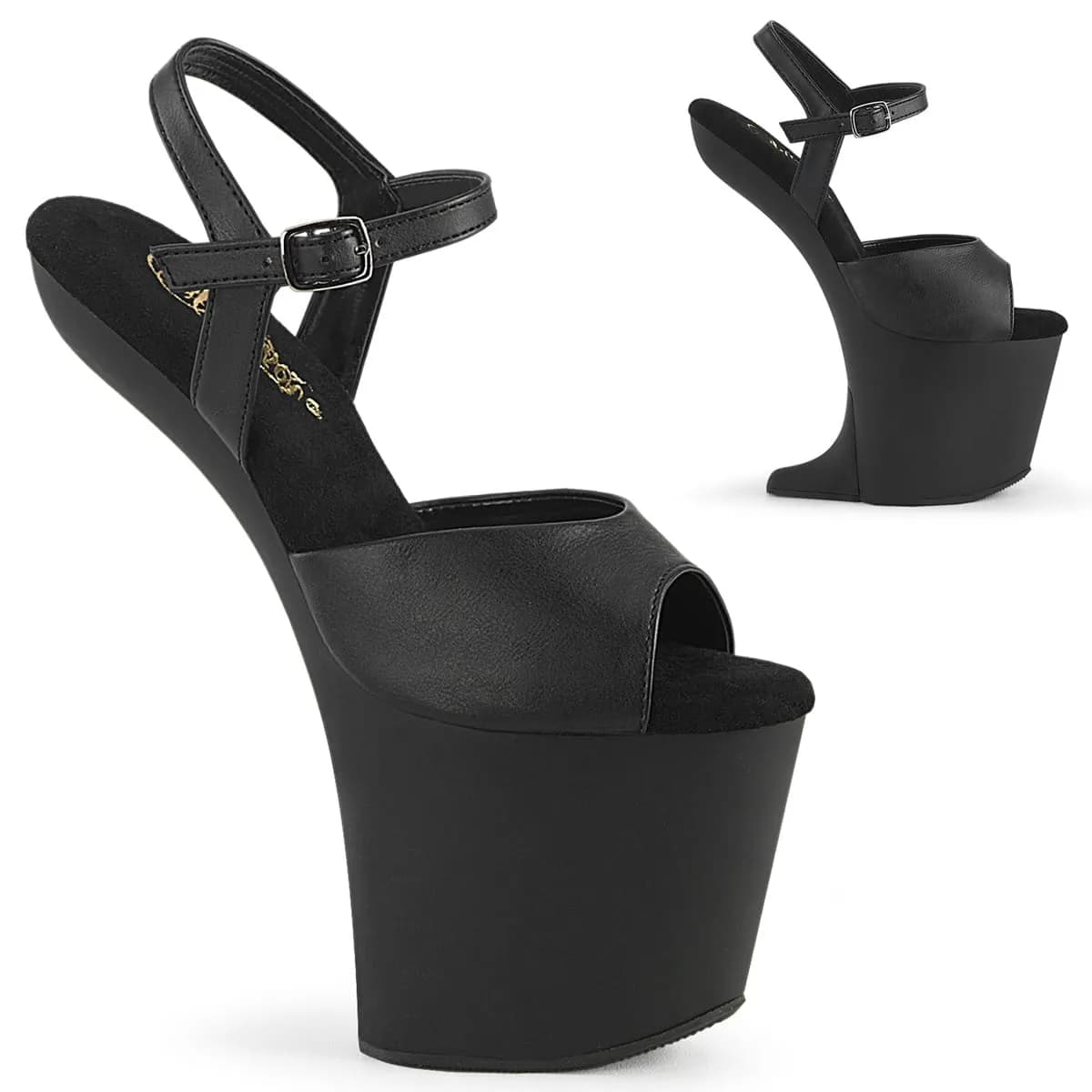 Pleaser CRAZE-809 Damen Sandale Schwarz Matt EU 41