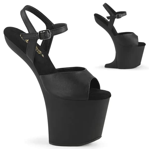 Pleaser CRAZE-809 Damen Sandale Schwarz Matt EU 41