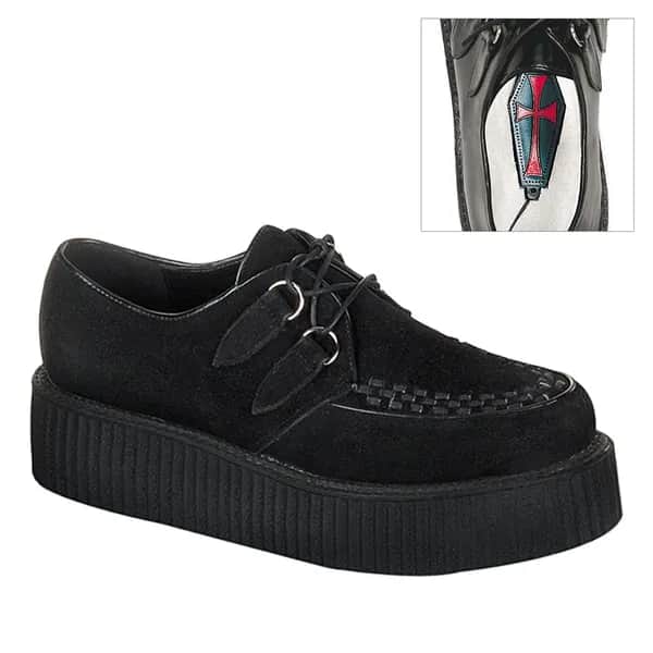 DemoniaCult CREEPER-402S Unisex Creeper Schwarz EU 44