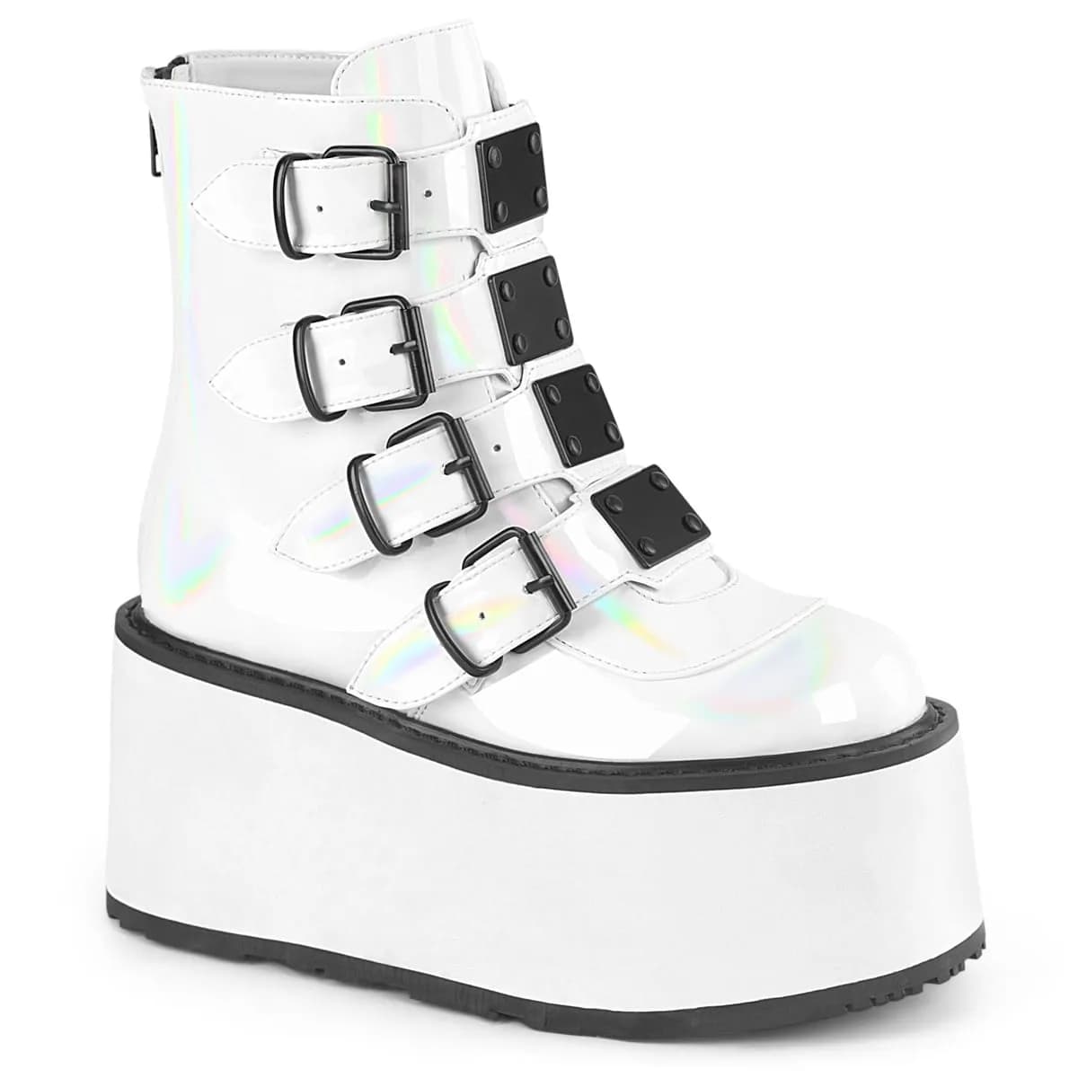 DemoniaCult DAMNED-105 Damen Stiefelette Weiß EU 42