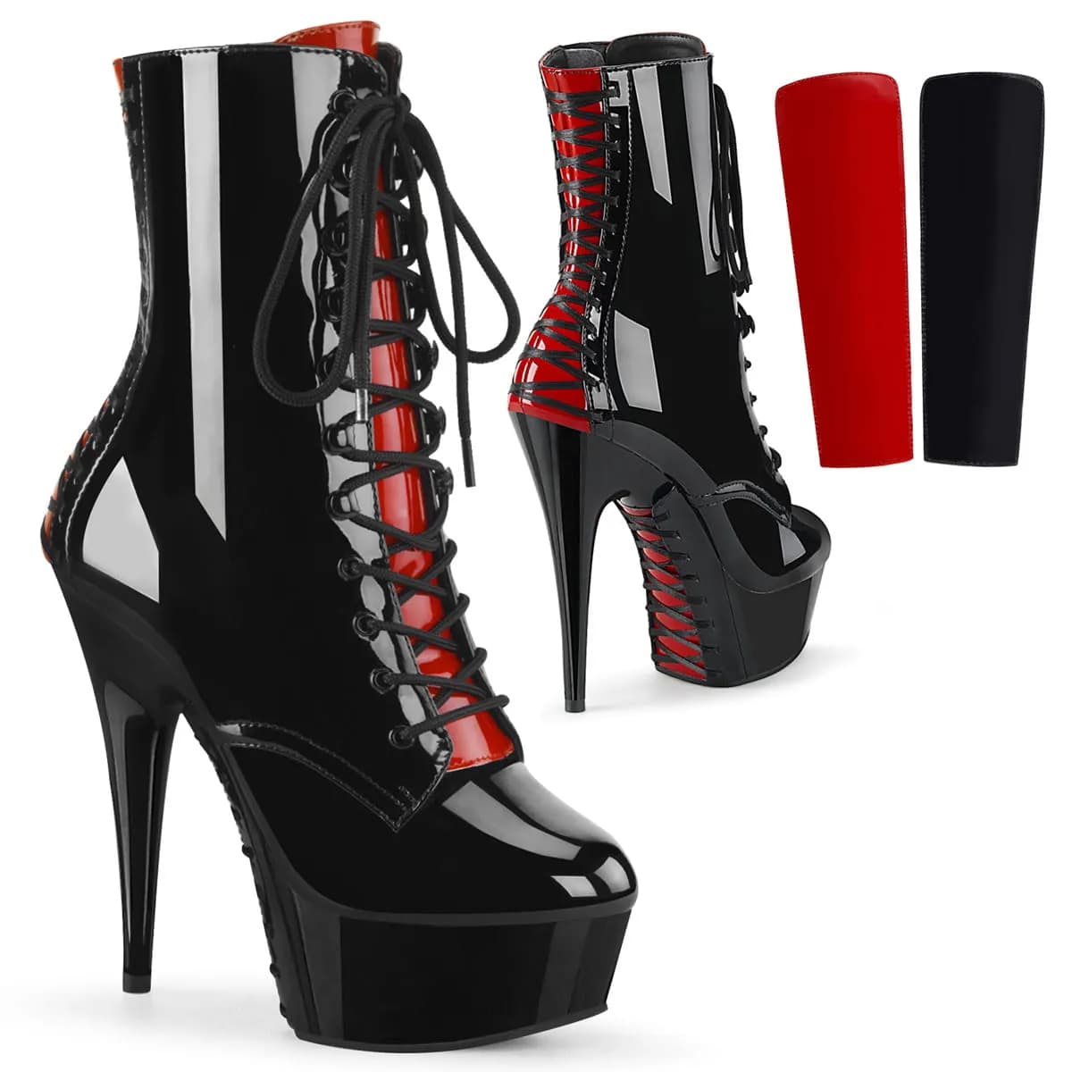 Pleaser DELIGHT-1020FH Damen Stiefelette Schwarz EU 36