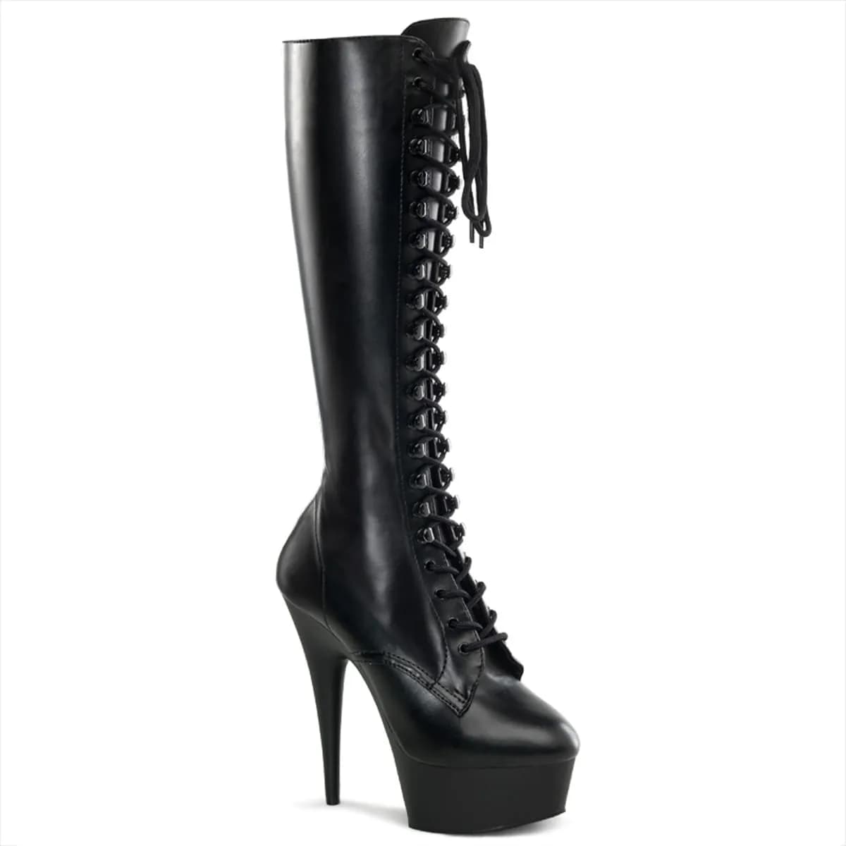Pleaser DELIGHT-2023 Damen Stiefel Schwarz Matt EU 40