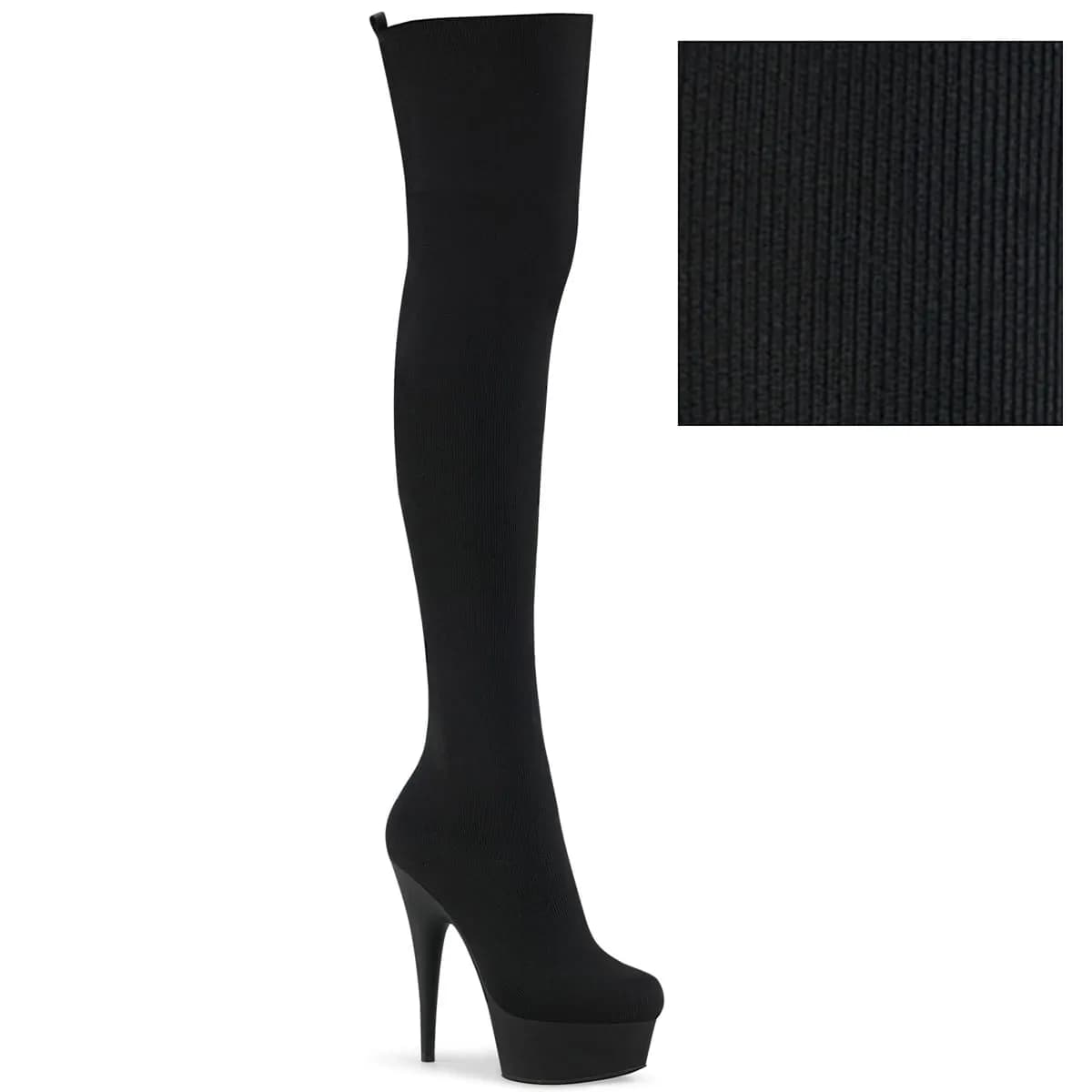 Pleaser DELIGHT-3002-1 Damen Stiefel Schwarz EU 38