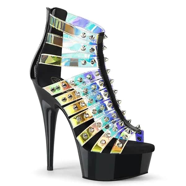 Pleaser DELIGHT-600-9 Damen Sandale Schwarz