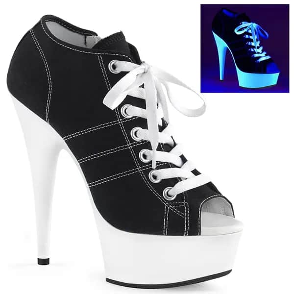 Pleaser DELIGHT-600SK-01 Damen Sneaker Schwarz EU 40