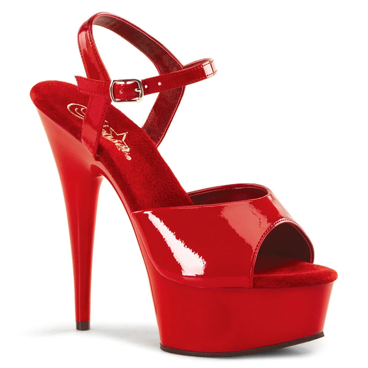 Pleaser DELIGHT-609 Damen Sandale Rot EU 37