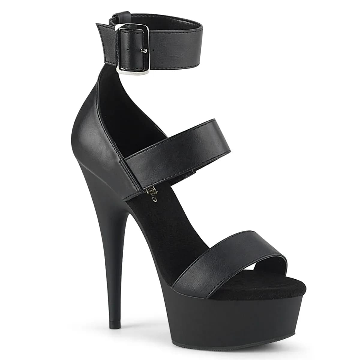 Pleaser DELIGHT-629 Damen Sandale Schwarz EU 41