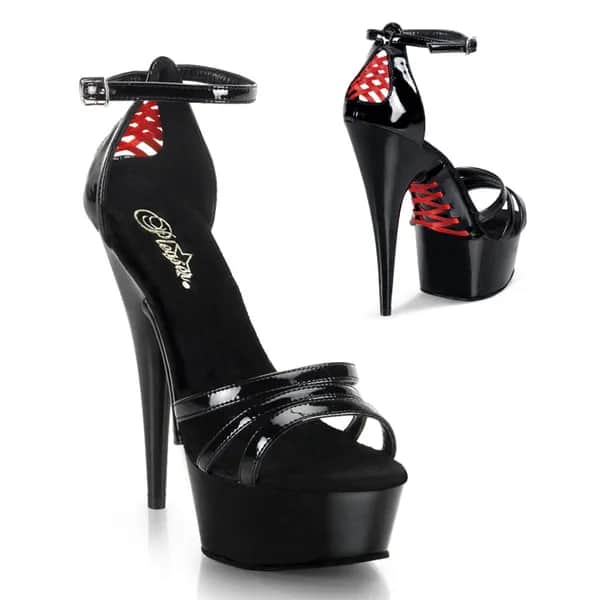 Pleaser DELIGHT-662 Damen Sandale Schwarz EU 44