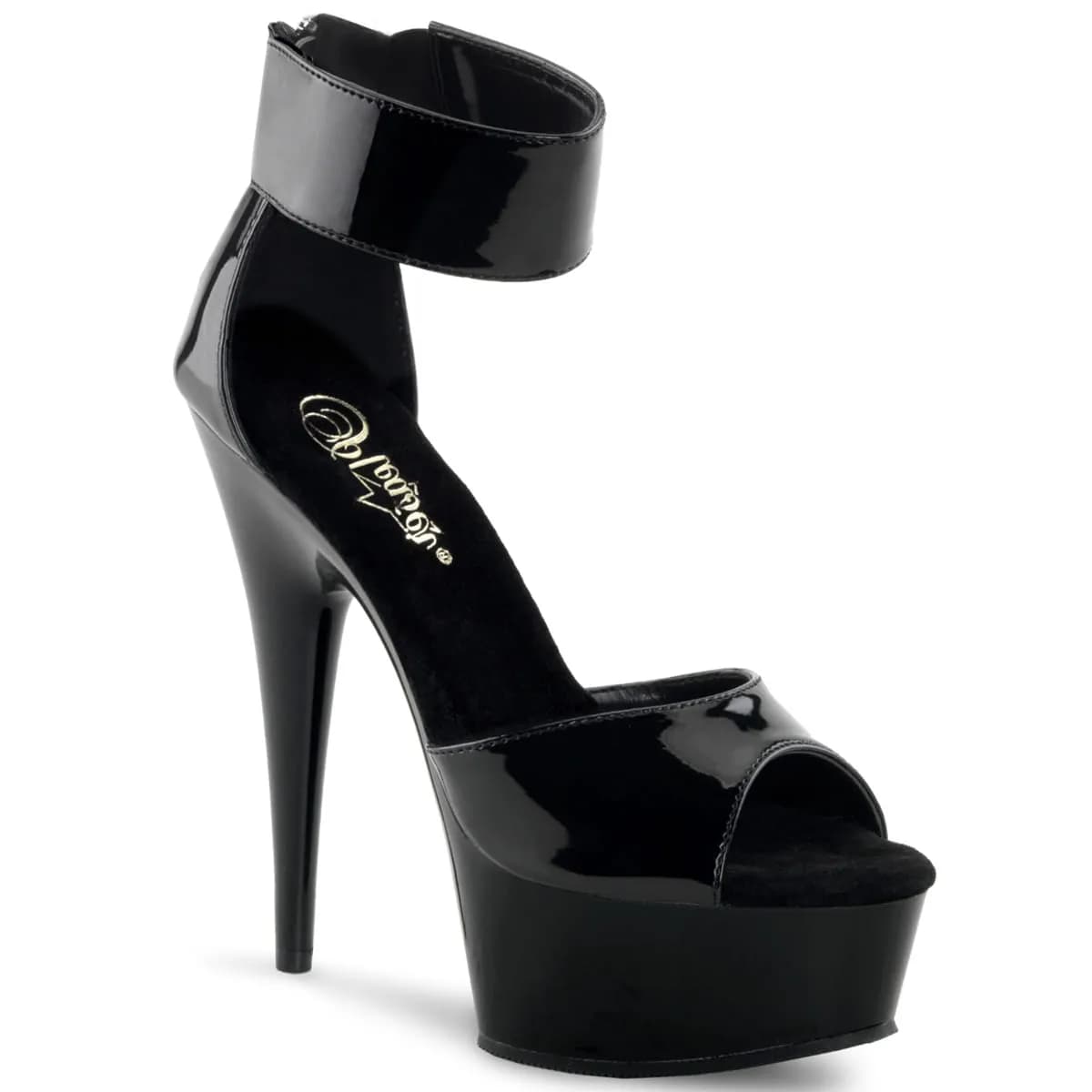 Pleaser DELIGHT-670-3 Damen Sandale Schwarz EU 44