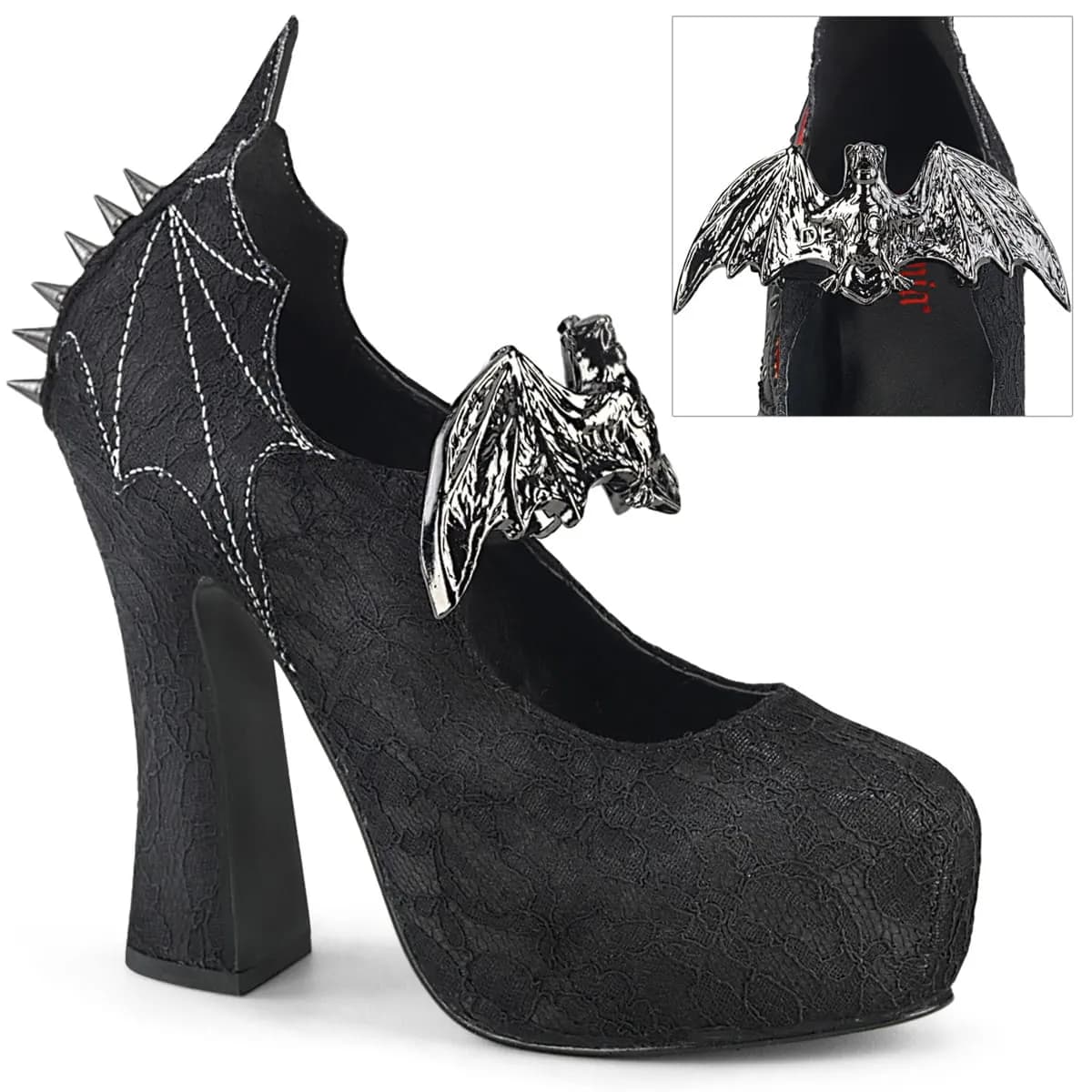 DemoniaCult DEMON-18 Damen Pumps Schwarz EU 40