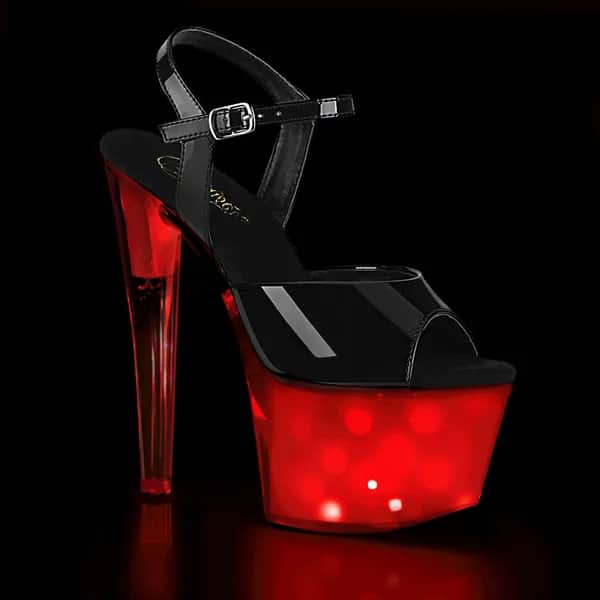 Pleaser DISCOLITE-709 Damen Sandale Schwarz EU 39