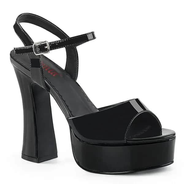 DemoniaCult DOLLY-09 Damen Sandale Schwarz Lack EU 38