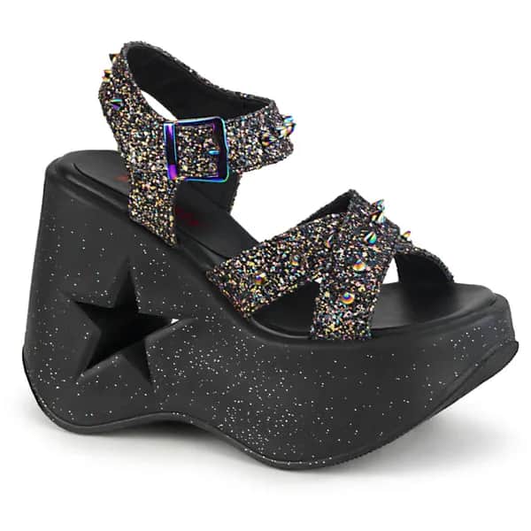 DemoniaCult DYNAMITE-02 Damen Sandale Schwarz Mehrfarbig EU 39