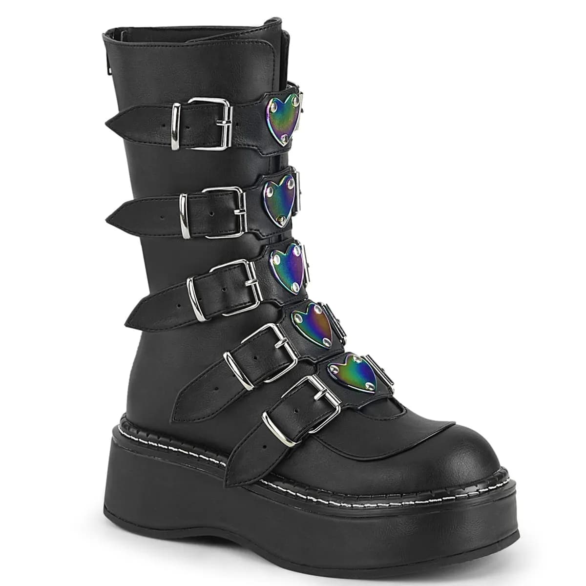 DemoniaCult EMILY-330 Damen Stiefel Schwarz Matt EU 42