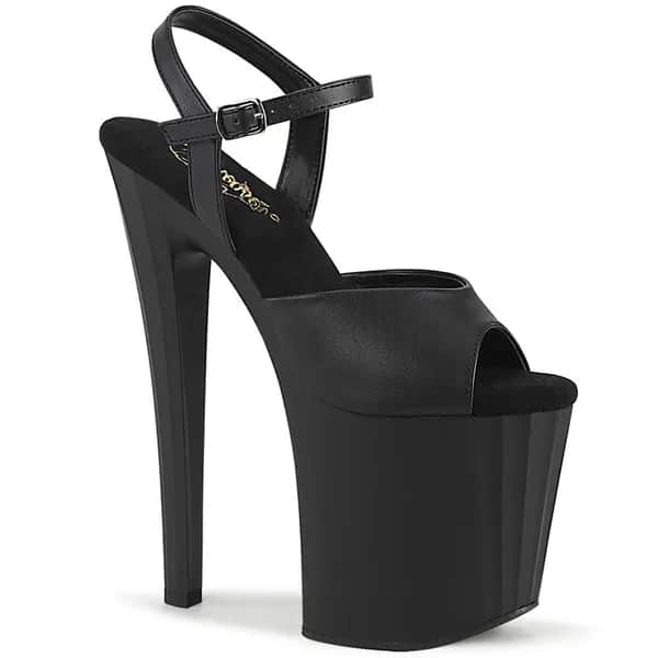 Pleaser ENCHANT-709 Damen Sandale Schwarz Matt EU 40