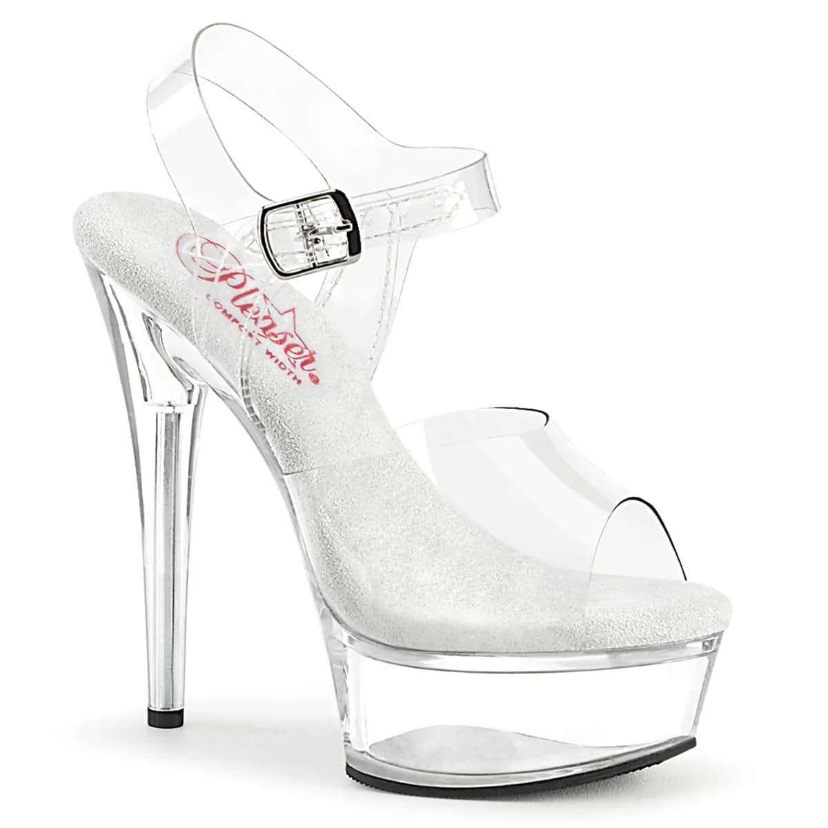 Pleaser EXCITE-608 Damen Sandale Transparent EU 39