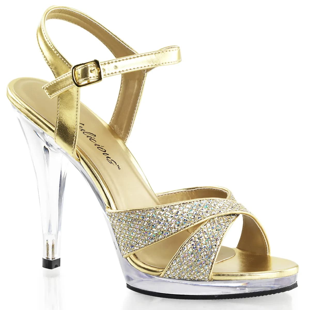 Fabulicious FLAIR-419(G) Damen Sandale Gold Mehrfarbig EU 35
