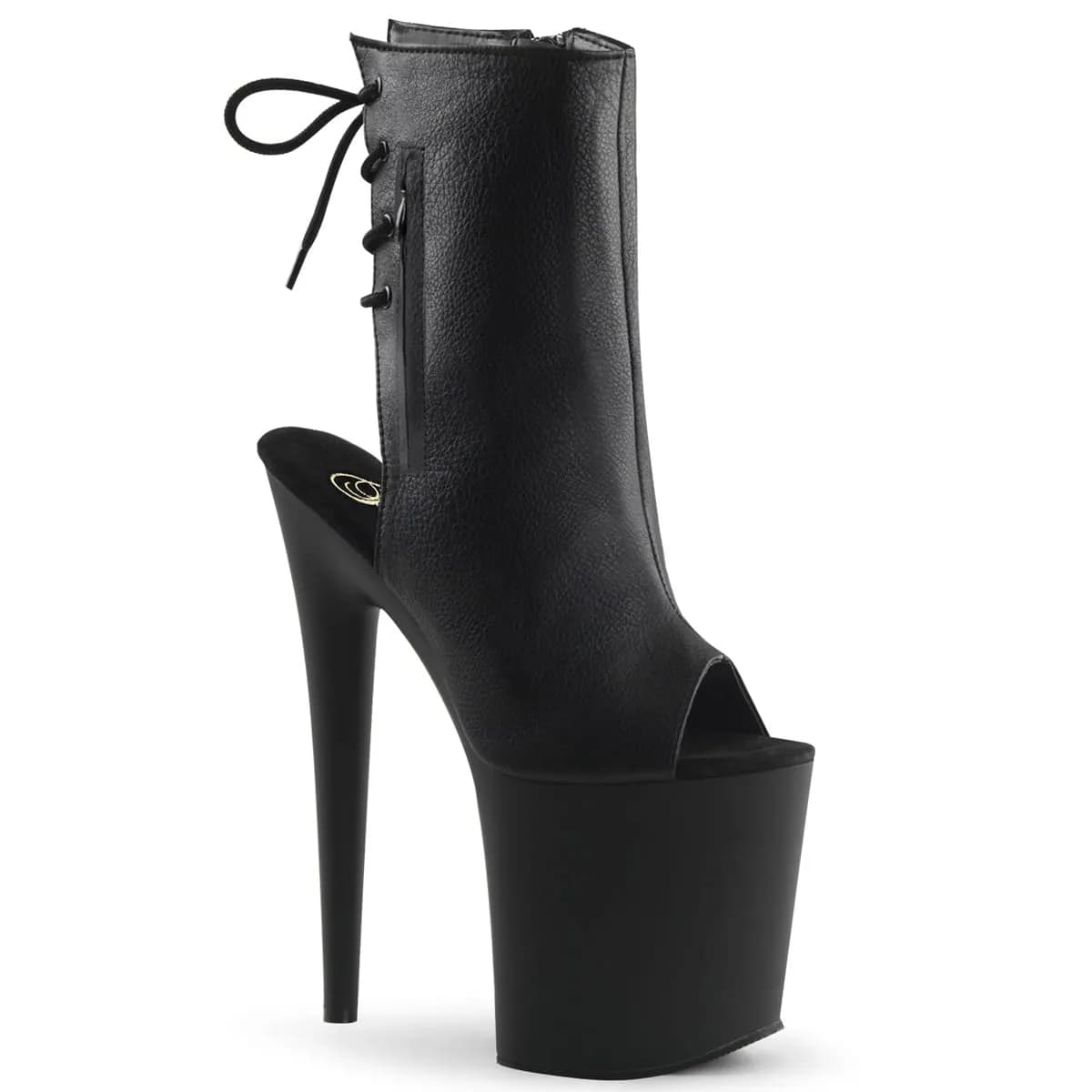 Pleaser FLAMINGO-1018 Damen Stiefelette Schwarz Matt EU 35