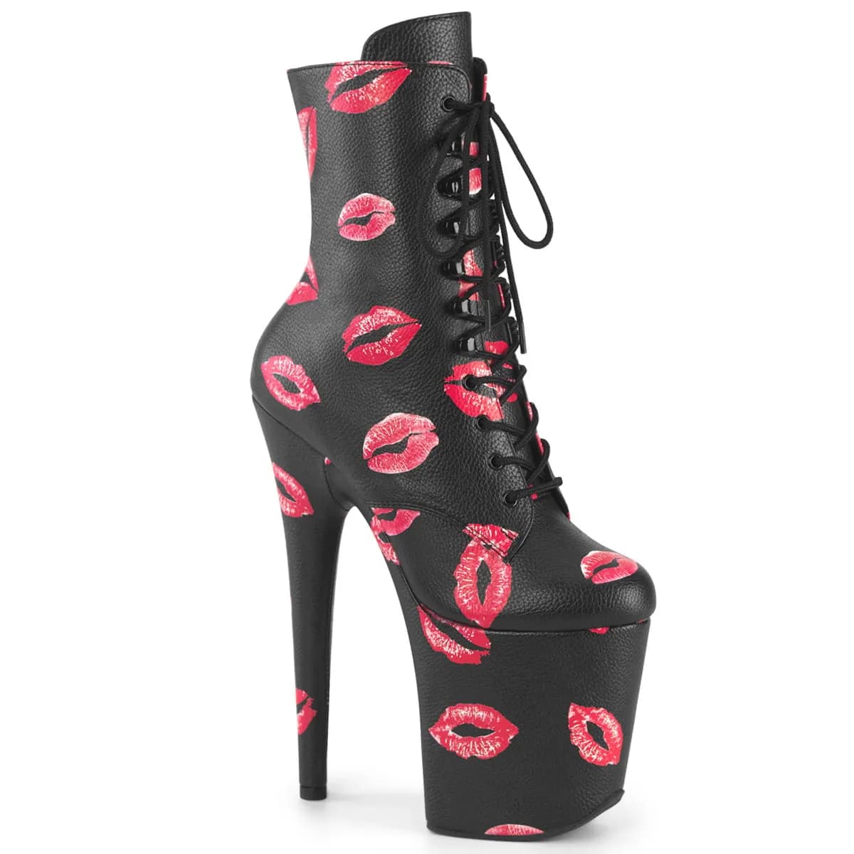 Pleaser FLAMINGO-1020KISSES Damen Stiefelette Schwarz EU 37
