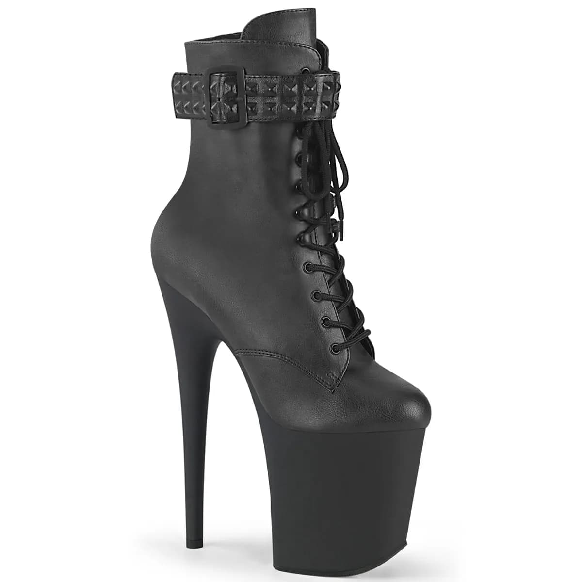 Pleaser FLAMINGO-1020STR Damen Stiefelette Schwarz EU 36