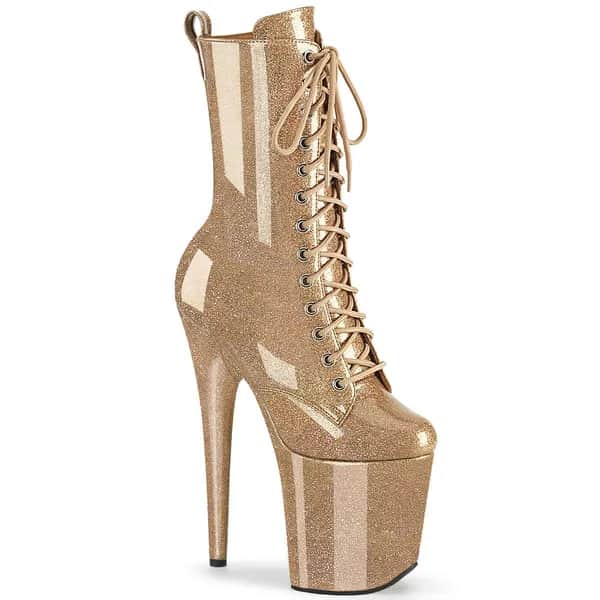 Pleaser FLAMINGO-1040GP Damen Stiefelette Gold EU 35