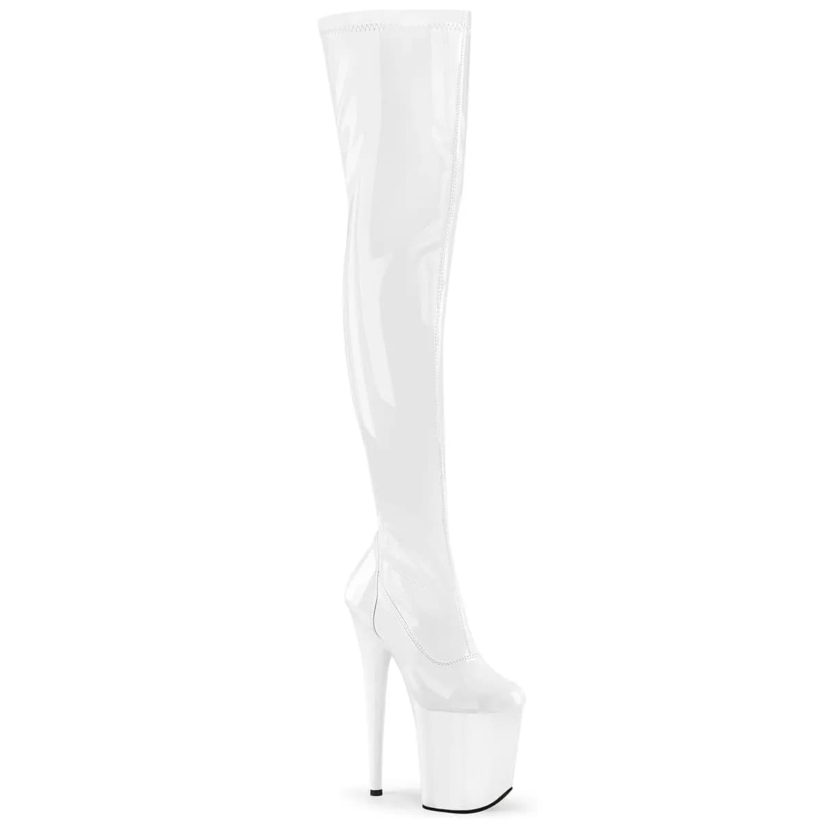 Pleaser FLAMINGO-3000 Damen Stiefel Weiß EU 39