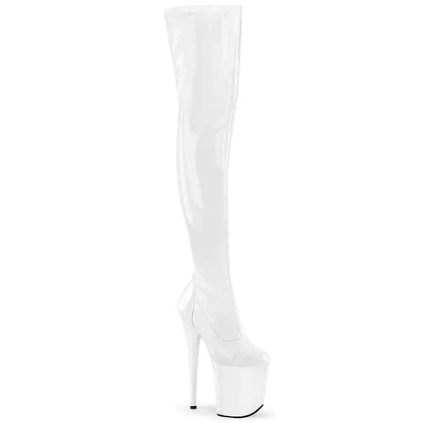 Pleaser FLAMINGO-3000 Damen Stiefel Weiß EU 39