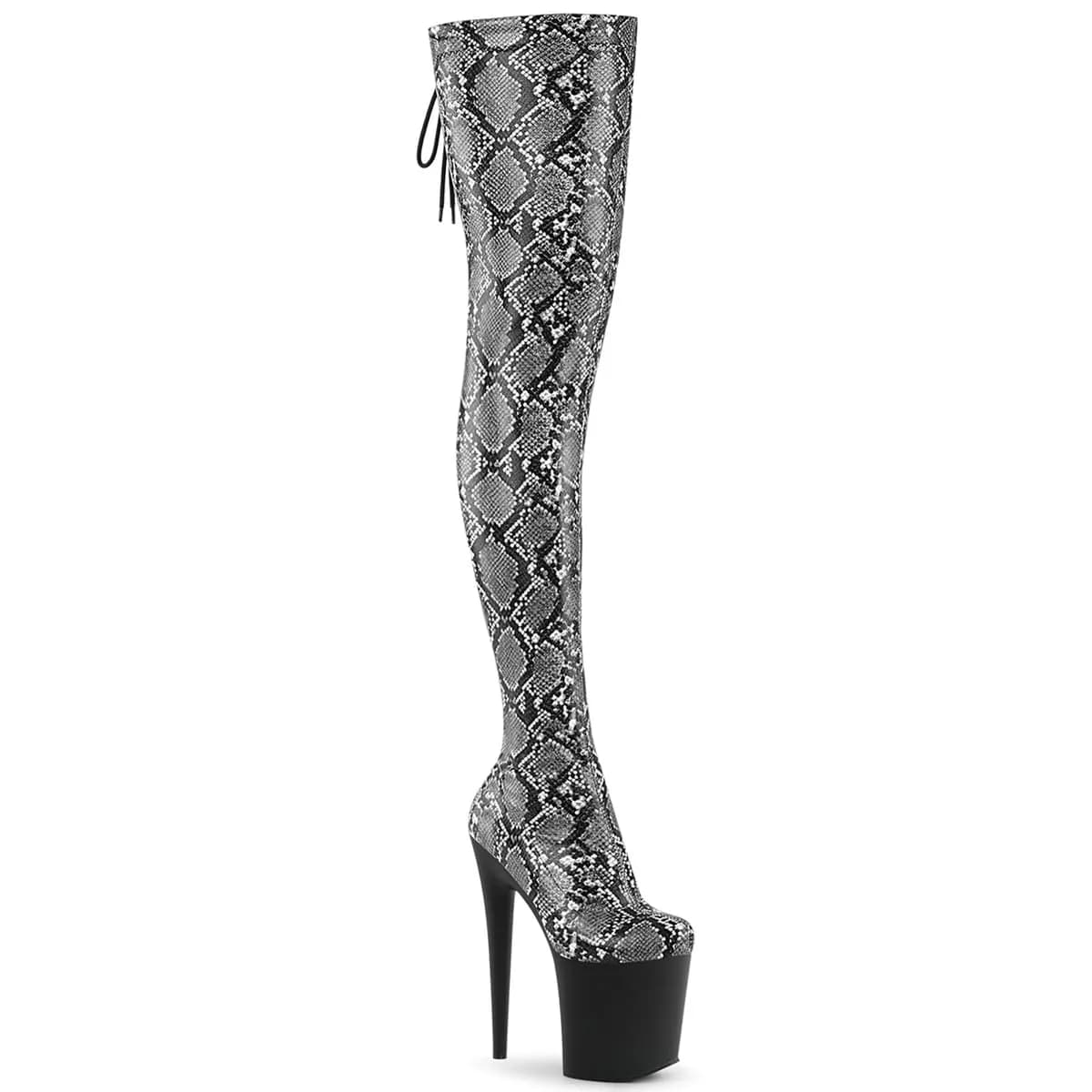 Pleaser FLAMINGO-3008SP-BT Damen Stiefel Grau Schwarz EU 39