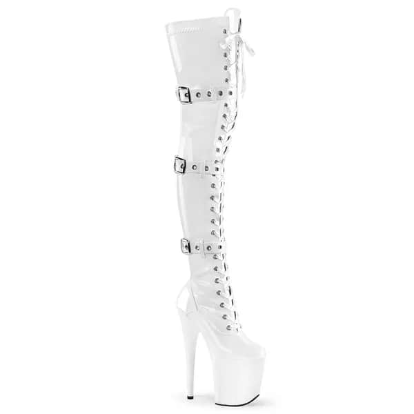 Pleaser FLAMINGO-3028 Damen Stiefel Weiß EU 41