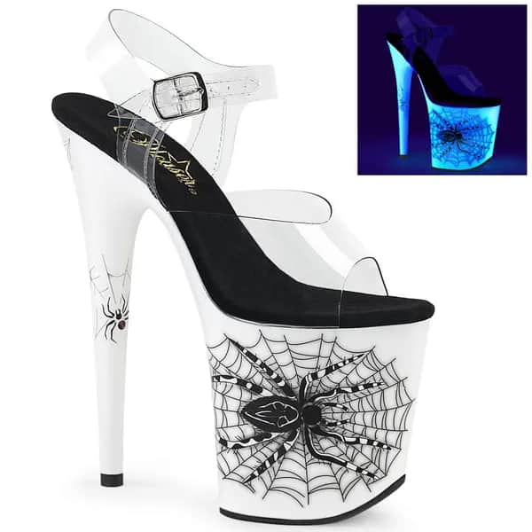 Pleaser FLAMINGO-808SW Damen Sandale Transparent EU 35