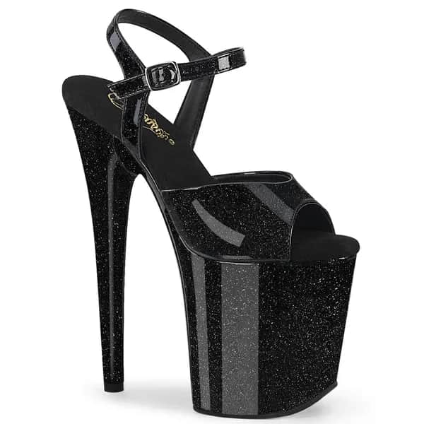 Pleaser FLAMINGO-809GP Damen Sandale Schwarz EU 44