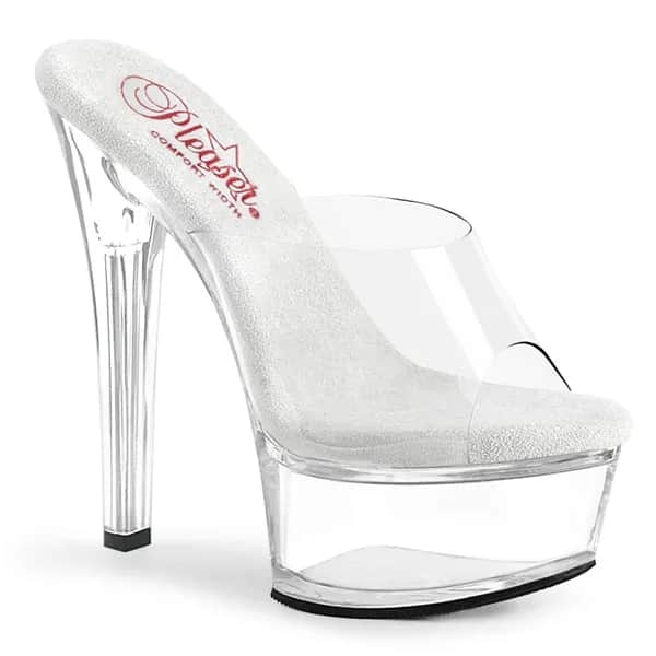 Pleaser GLEAM-601 Damen Slipper Transparent EU 40