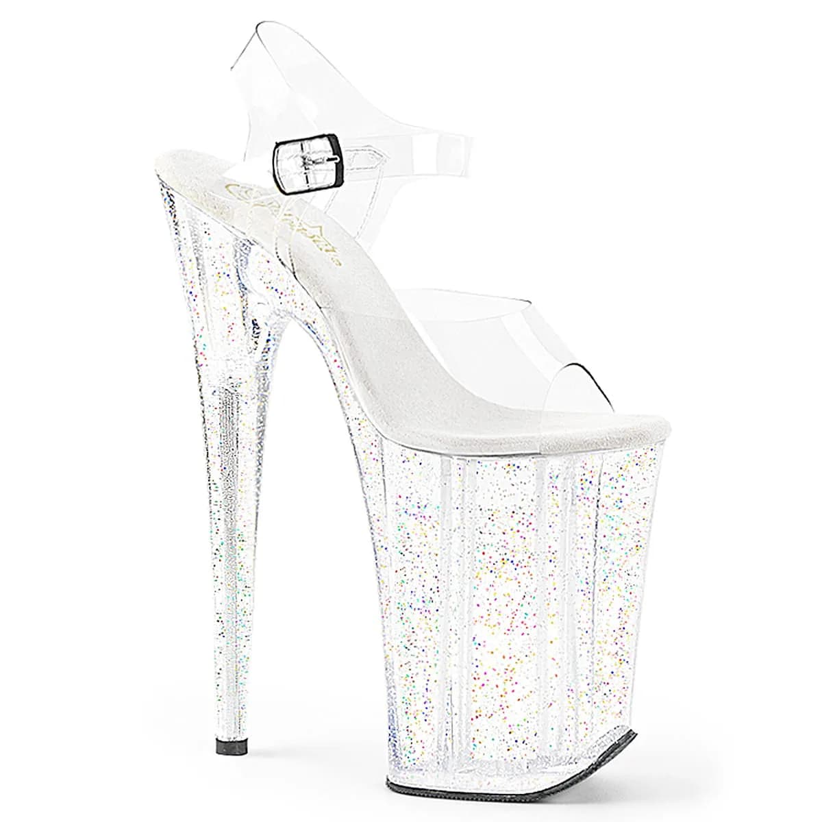 Pleaser INFINITY-908MG Damen Sandale Transparent EU 38