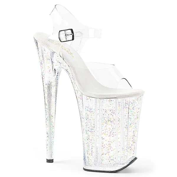 Pleaser INFINITY-908MG Damen Sandale Transparent EU 39