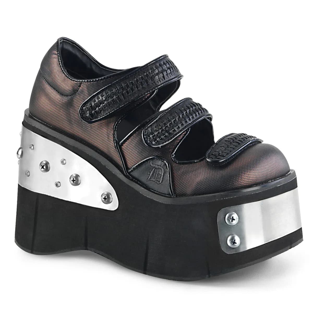DemoniaCult KERA-13 Damen Sandale Schwarz Silber EU 38