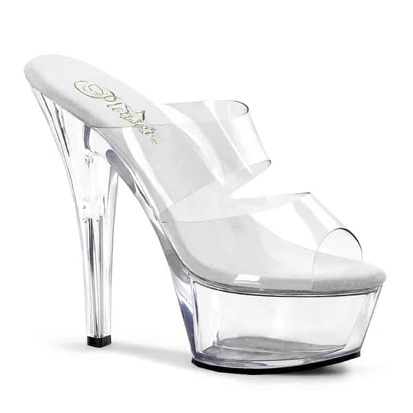 Pleaser KISS-202 Damen Sandale Transparent EU 35