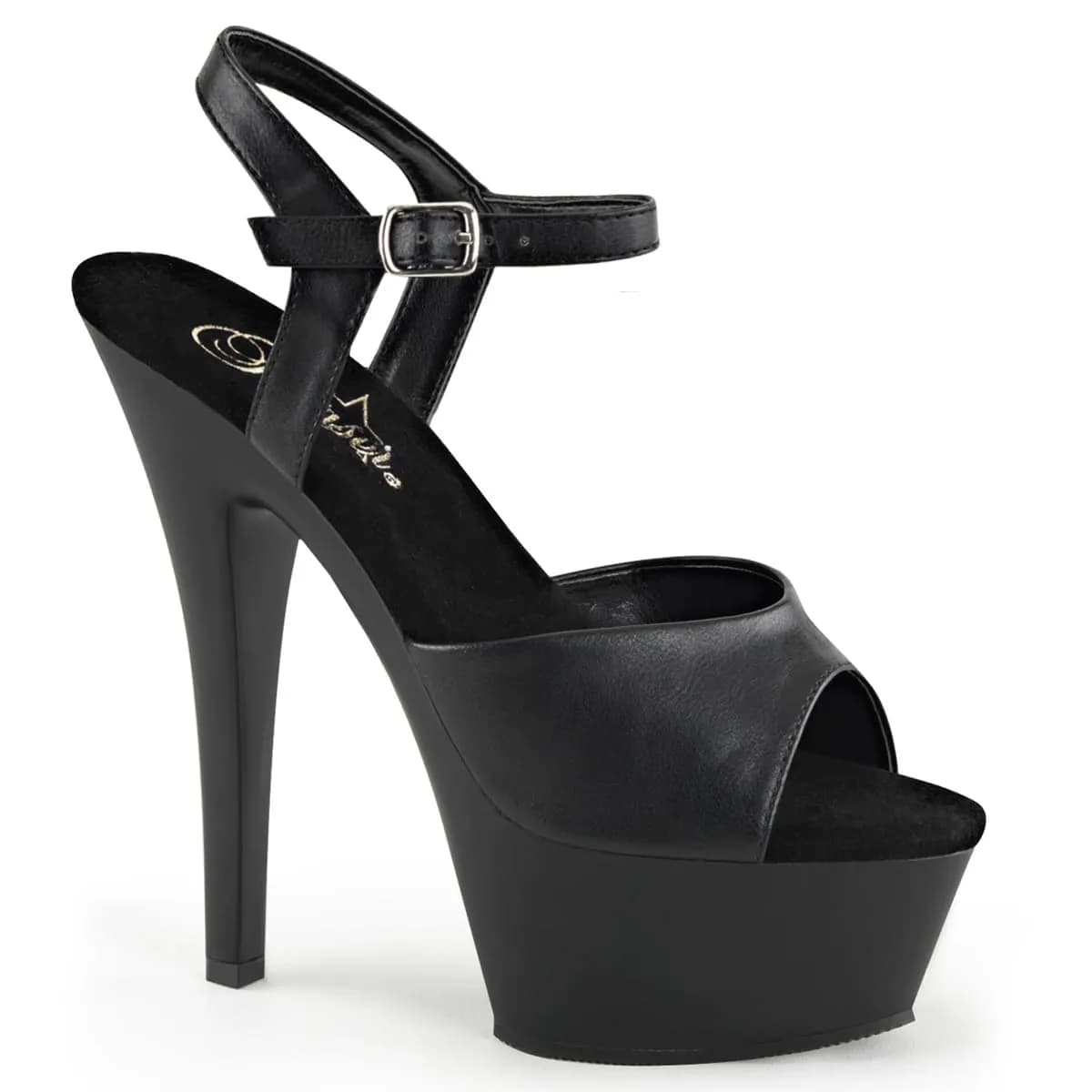 Pleaser KISS-209 Damen Sandale Schwarz Matt EU 37