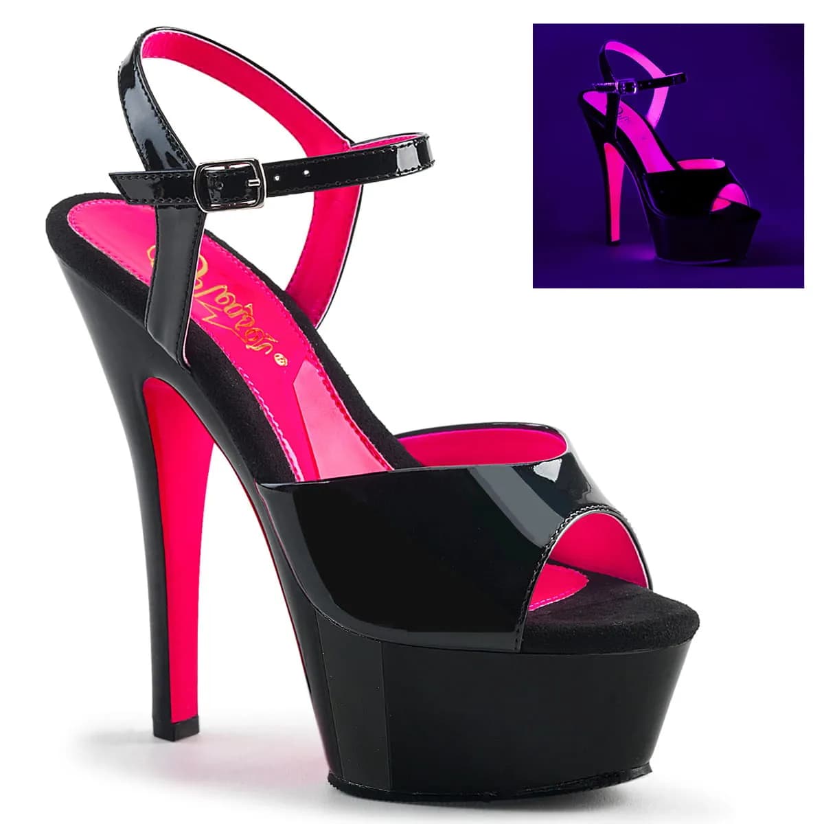 Pleaser KISS-209TT Damen Sandale Schwarz EU 41