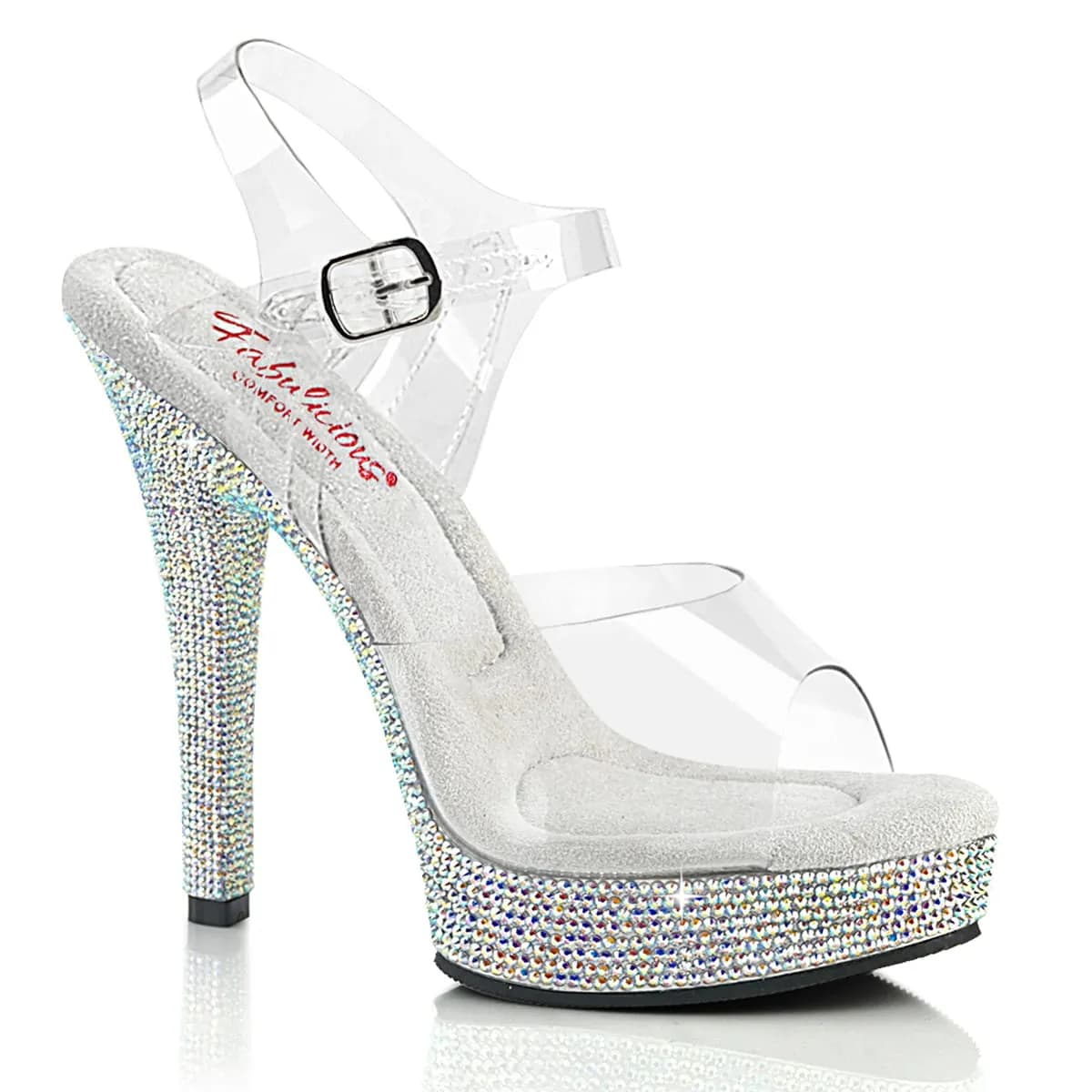 Fabulicious MAJESTY-508DM Damen Sandale Transparent EU 37