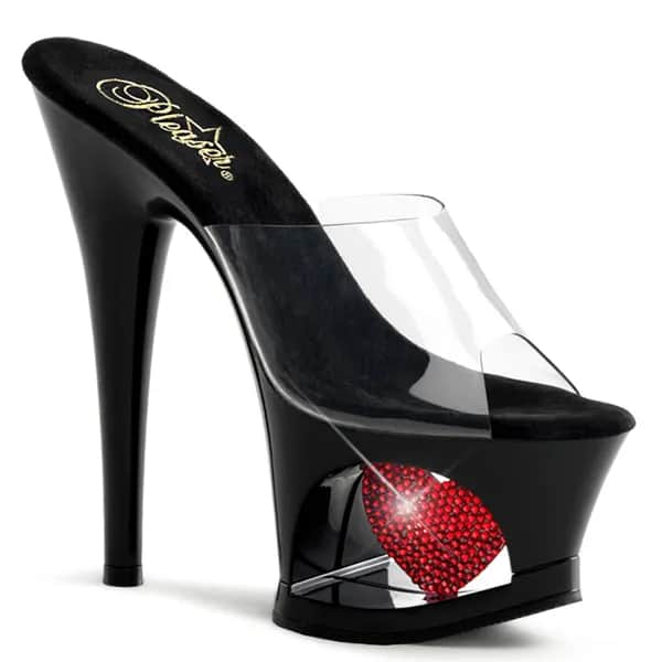 Pleaser MOON-701HRS Damen Slipper Transparent EU 38