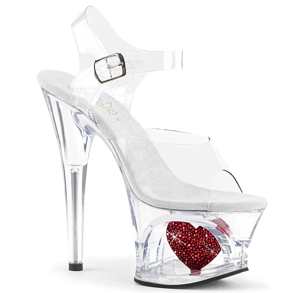 Pleaser MOON-708HRS Damen Sandale Transparent EU 37