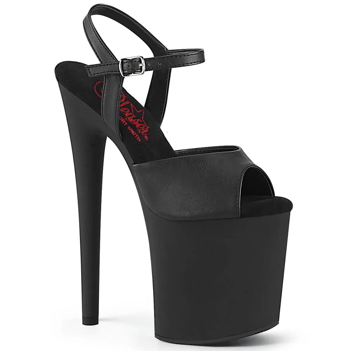Pleaser NAUGHTY-809 Damen Sandale Schwarz Matt EU 37