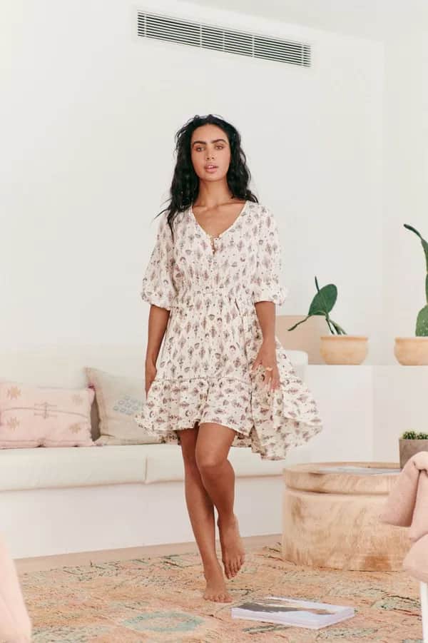 JAASE Cleoptra Celine Mini Kleid in Orange – Trendy Sommermode für Damen