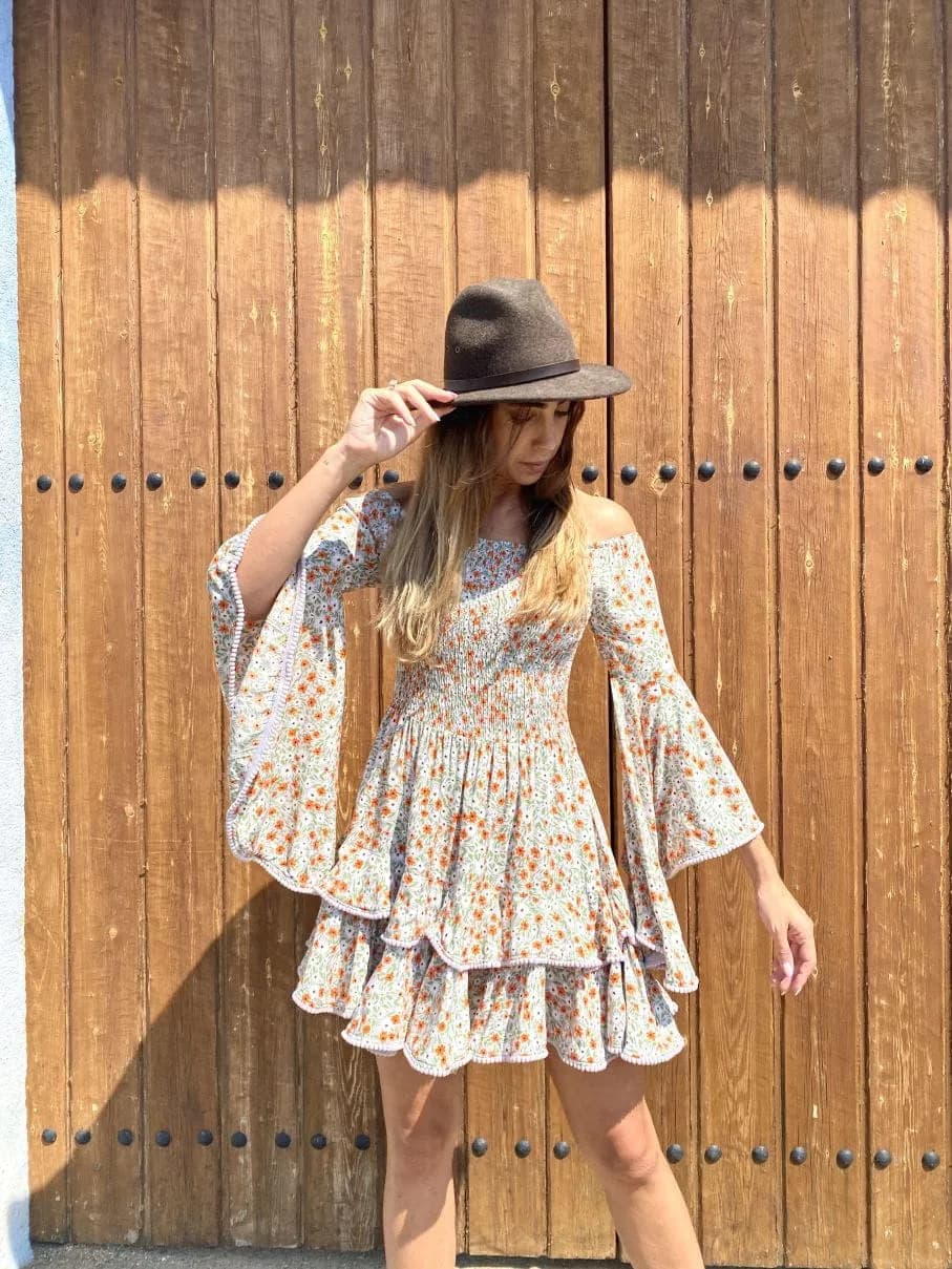 JAASE Avril Primrose Mini Kleid in Grün – Stilvolles Sommerkleid für Damen