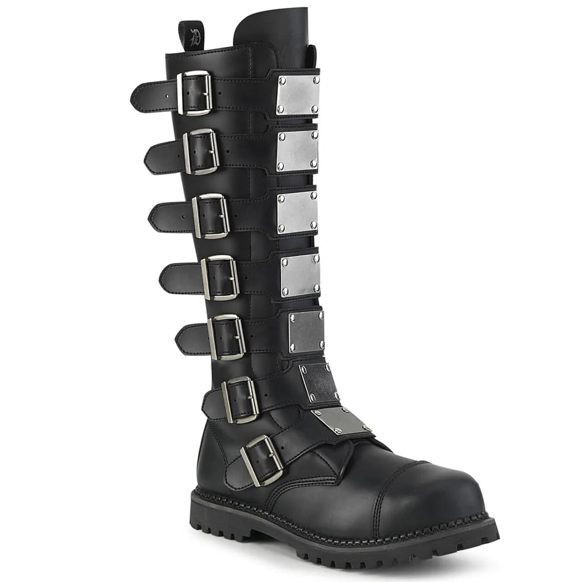 DemoniaCult RIOT-21MP Unisex Stiefel Schwarz EU 40