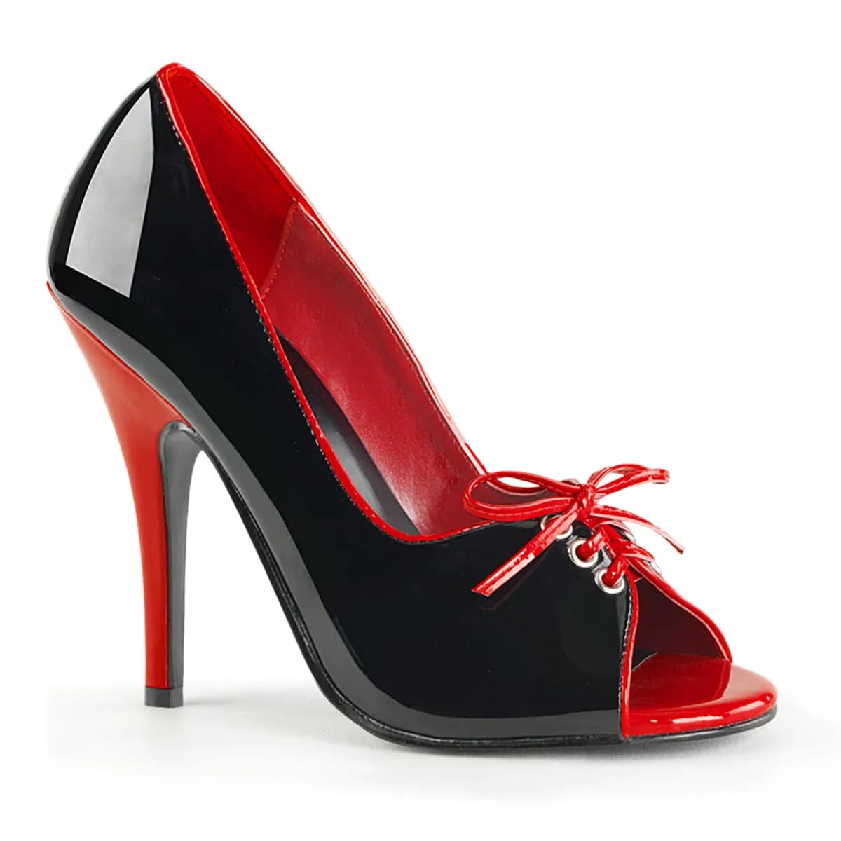 Pleaser SEDUCE-216 Damen Pumps Schwarz Rot EU 37