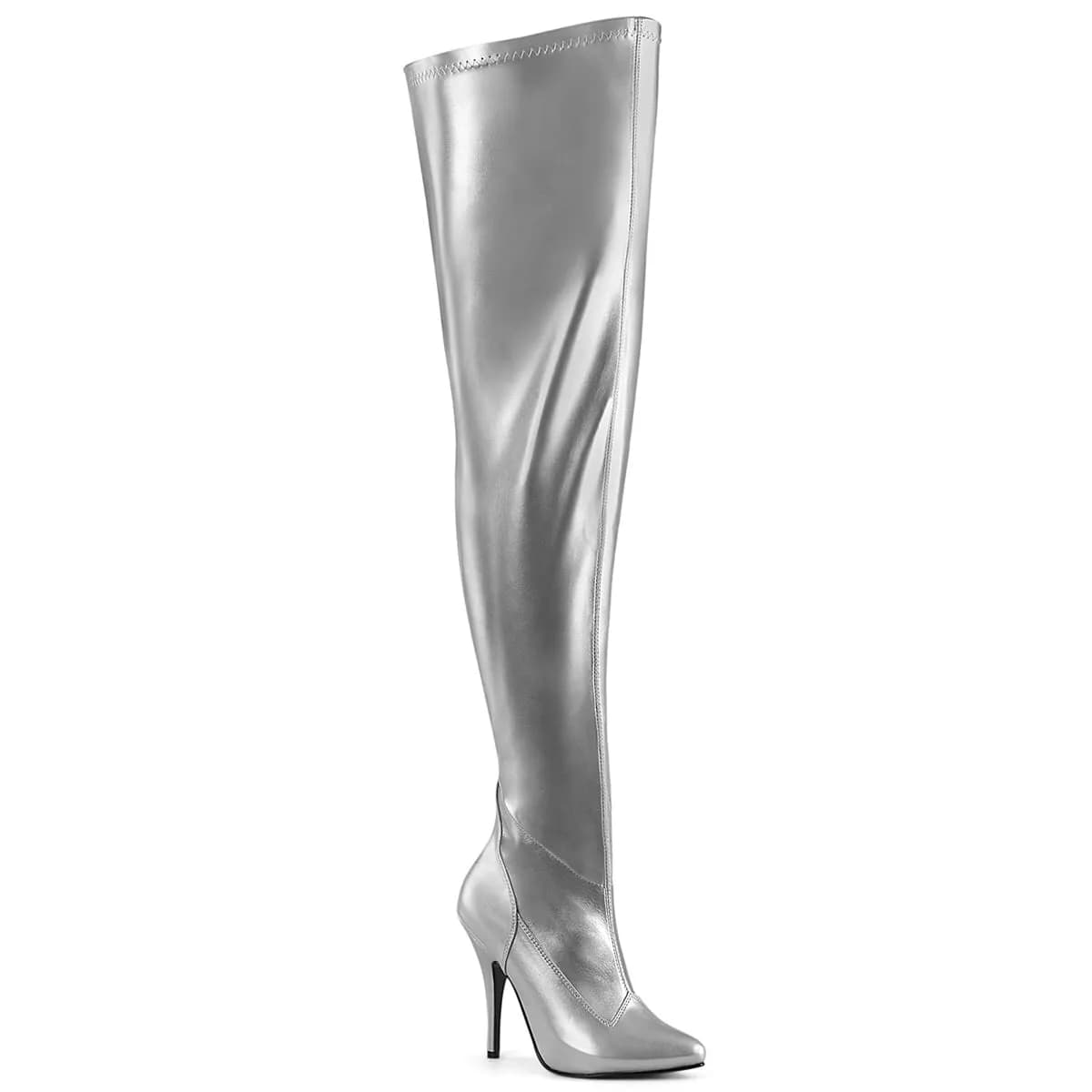 Pleaser SEDUCE-3000WC Damen Stiefel Silber EU 39