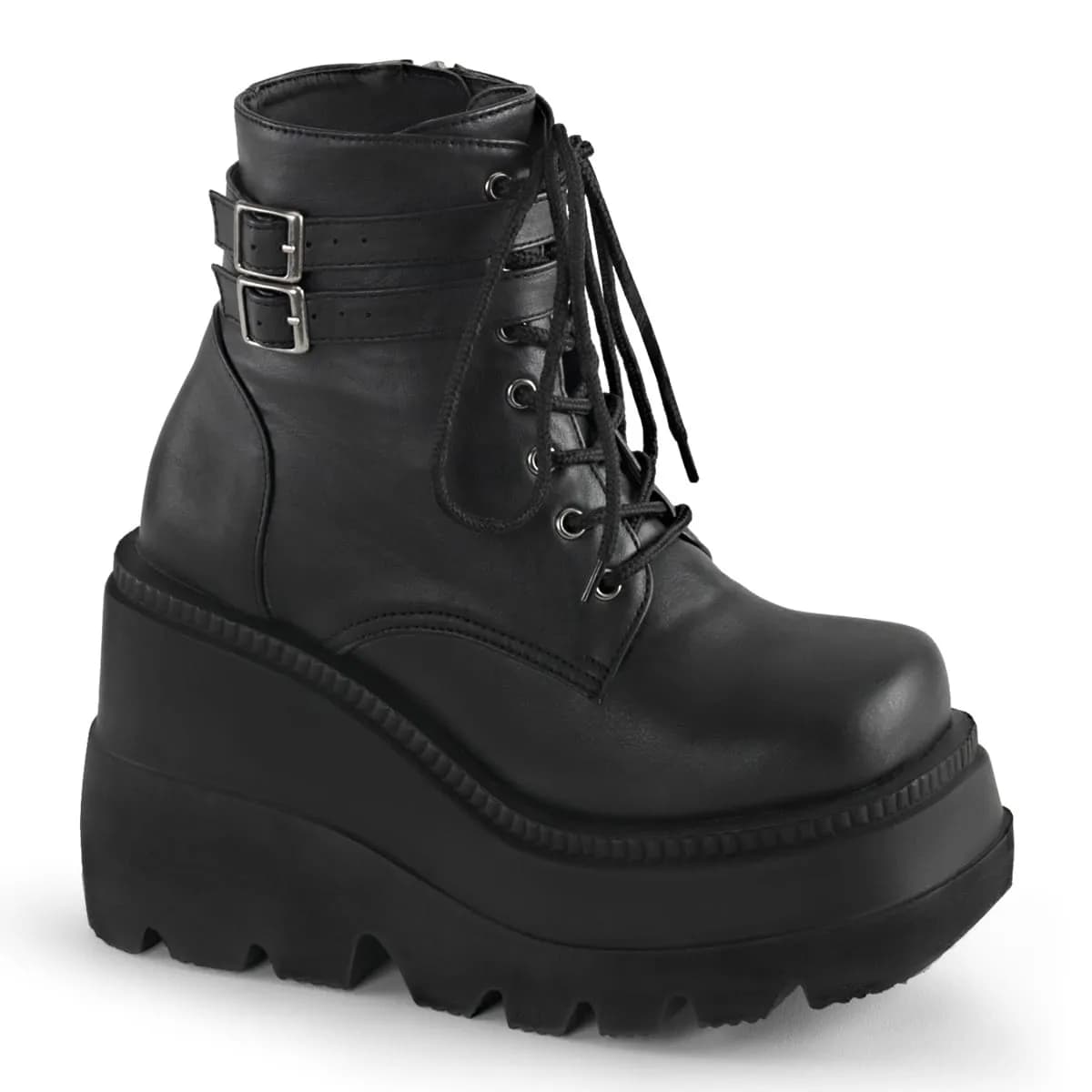 DemoniaCult SHAKER-52 Damen Stiefelette Schwarz Matt EU 36