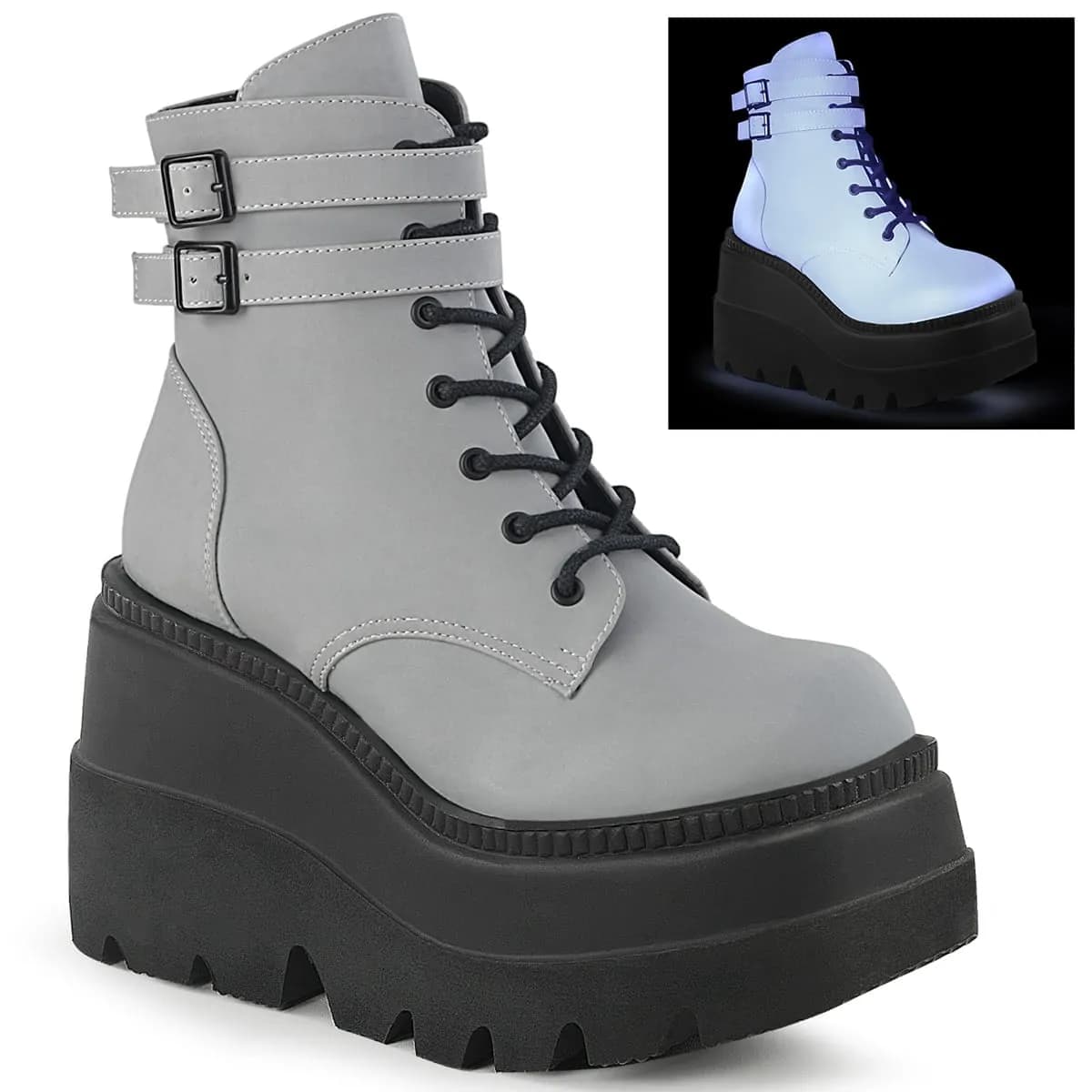 DemoniaCult SHAKER-52 Damen Stiefelette Grau EU 42