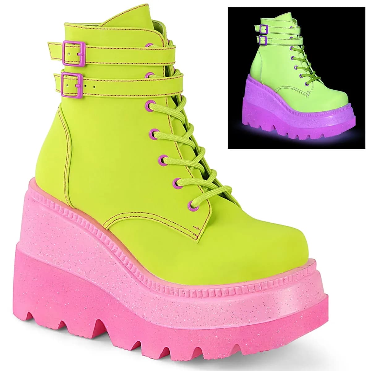 DemoniaCult SHAKER-52 Damen Stiefelette Grün EU 41